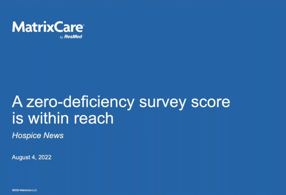zero deficiency surveys are within reach