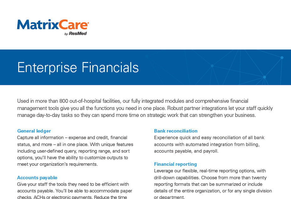 Enterprise Financials: Everything you need in one system