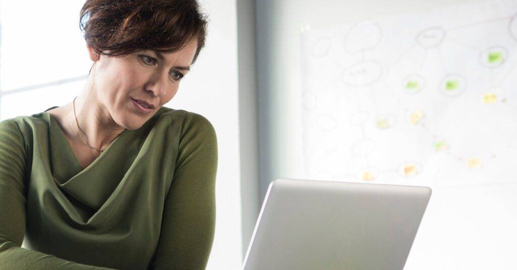 woman with laptop