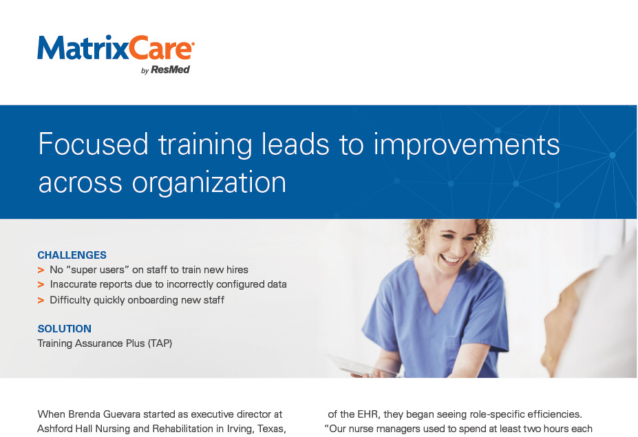 Case study thumbnail Customized training can save time and improve care