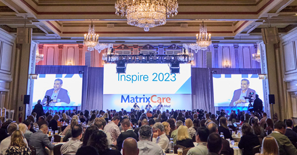 MatrixCare Inspire events showing crowd and stage