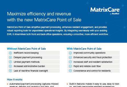 infographic Maximize efficiency and revenue with the new MatrixCare Point of Sale