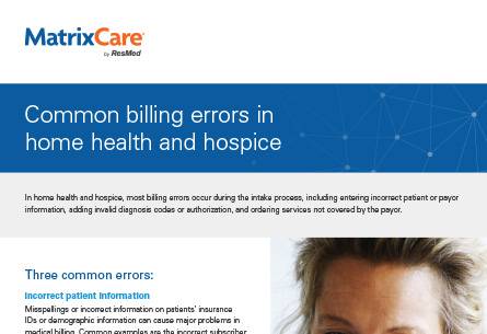 How to prevent common billing errors in home health and hospice