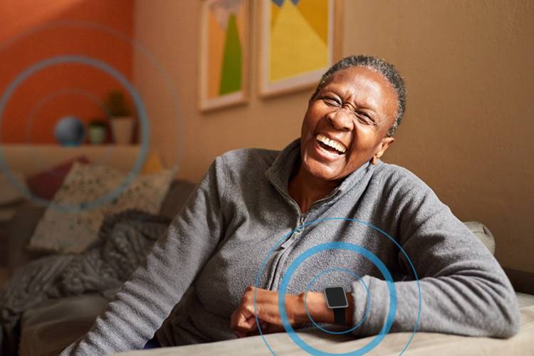 Man wearing the MatrixCare Ambient Operating system