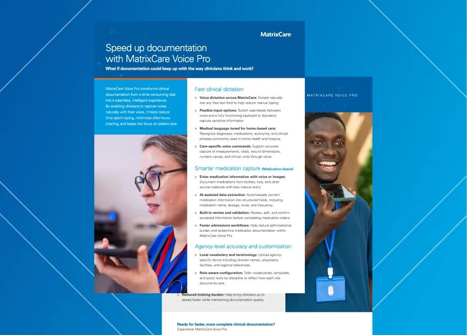 MatrixCare Voice Pro brochure