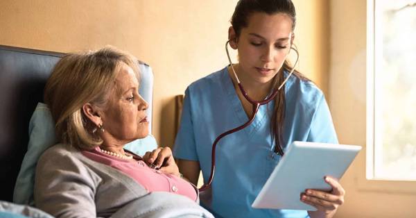 Patient with nurse